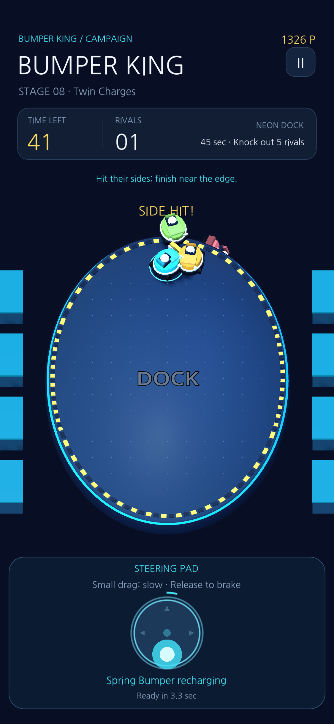 Bumper King gameplay on iPhone